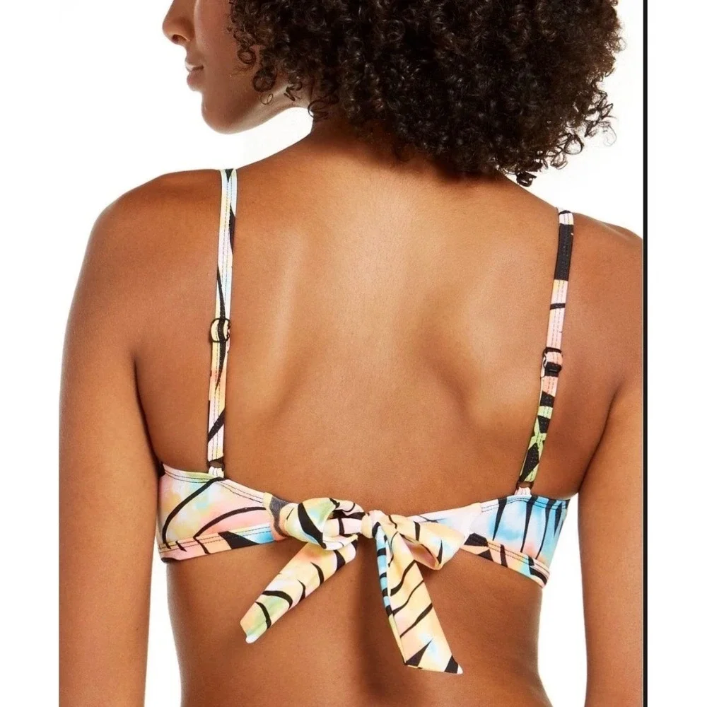 Sundazed Women Tropical Palm Tie Dye Underwire Bikini Top Multi 34D F35091